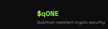 qONE (QONE): Quantum-Resistant Crypto Ecosystem Token, qONE, Quantum-Resistant Crypto