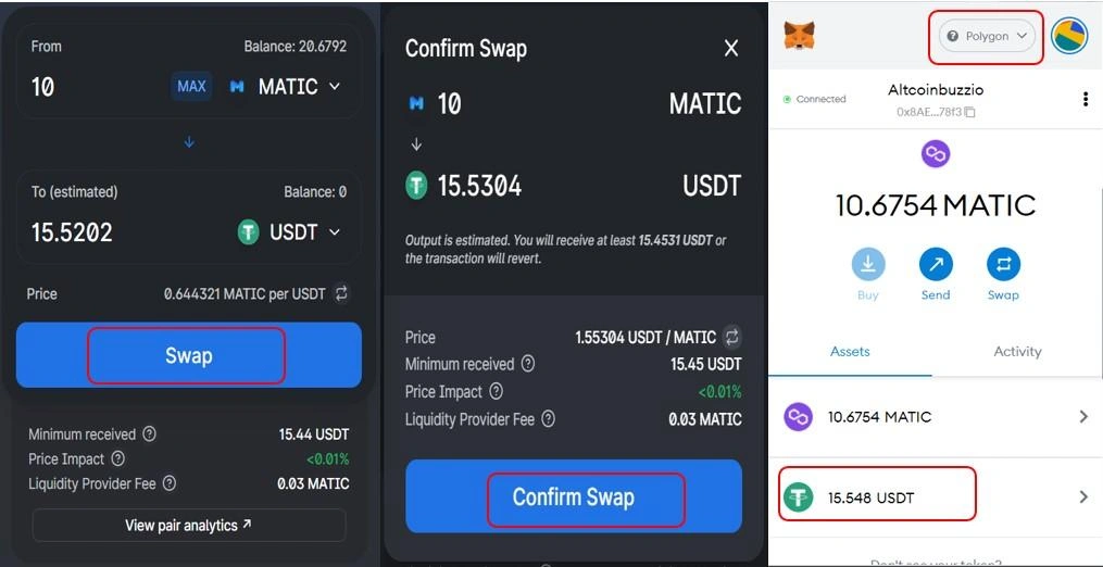 How to Buy MATIC on QuickSwap, QuickSwap, MATIC
